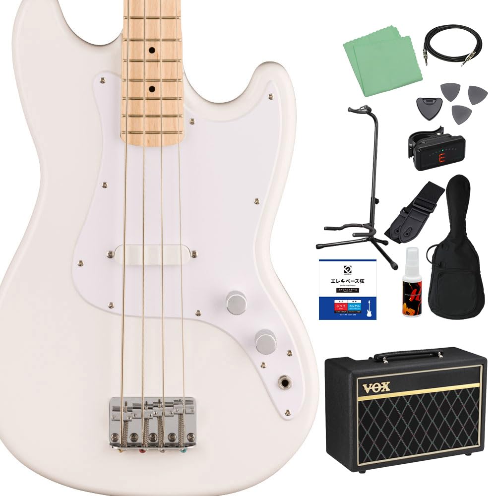 Amazon | Squier by Fender SONIC BRONCO BASS Arctic White