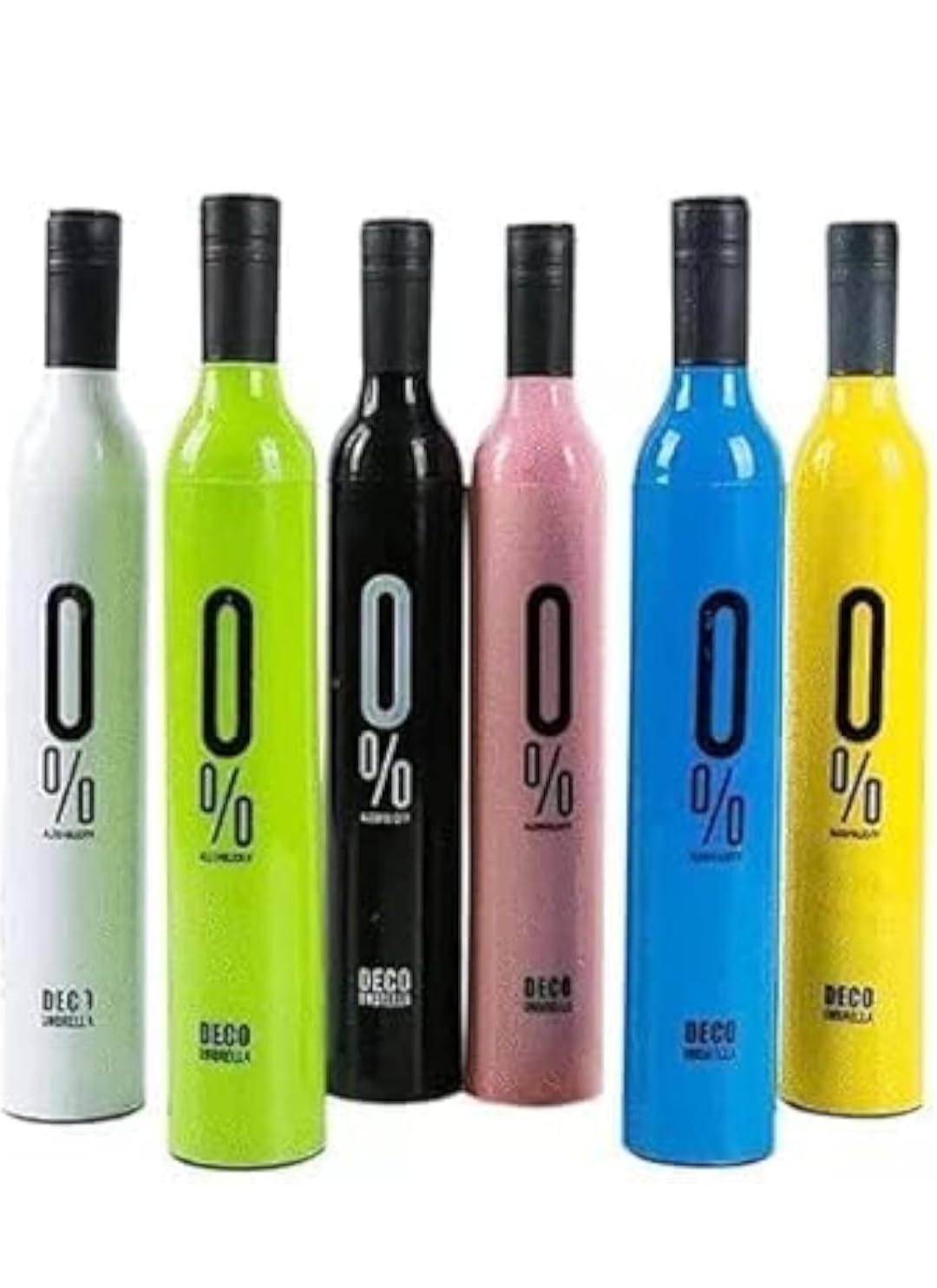 Wine Bottle Shaped Foldable Umbrella, multicolour-image-1