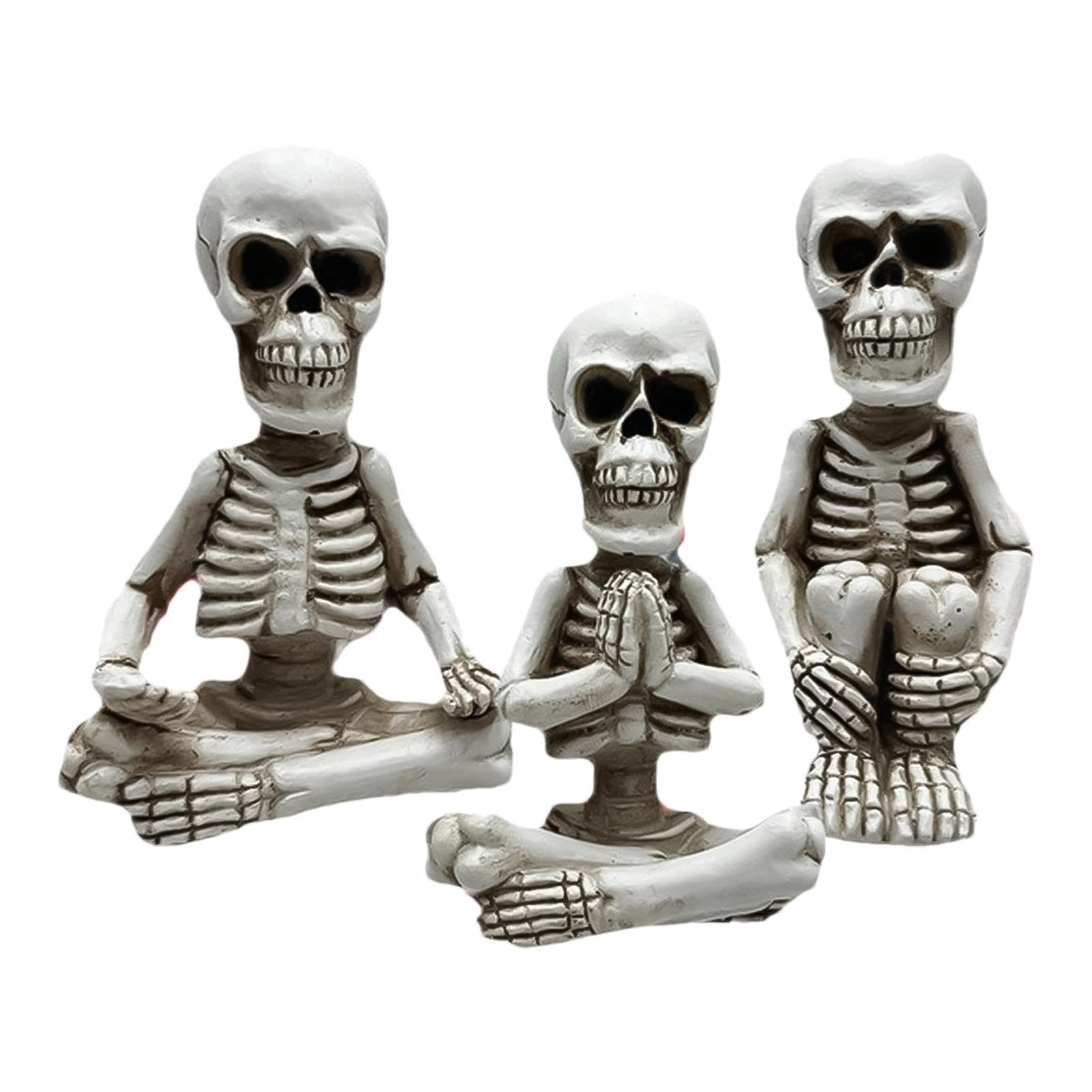 Statues de crâne d'Halloween en résine pour décorer votre bureau et chambre