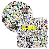 Pounchi Hunt Anime Stickers (200 Pcs) Cartoon Anime PVC Sticker Merchandise Gifts for Party Supplies Decorations Laptop Water Bottle for Teens Kids