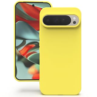 YATWIN Silicone Back Case for Google Pixel 9 Pro XL, Soft-Touch Phone Back Cover for Google Pixel 9 Pro XL - Yellow