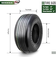 Vista 9 de WANDA One 18x7.50-8 Lawn Mower Cart Turf Tires P332 /4PR