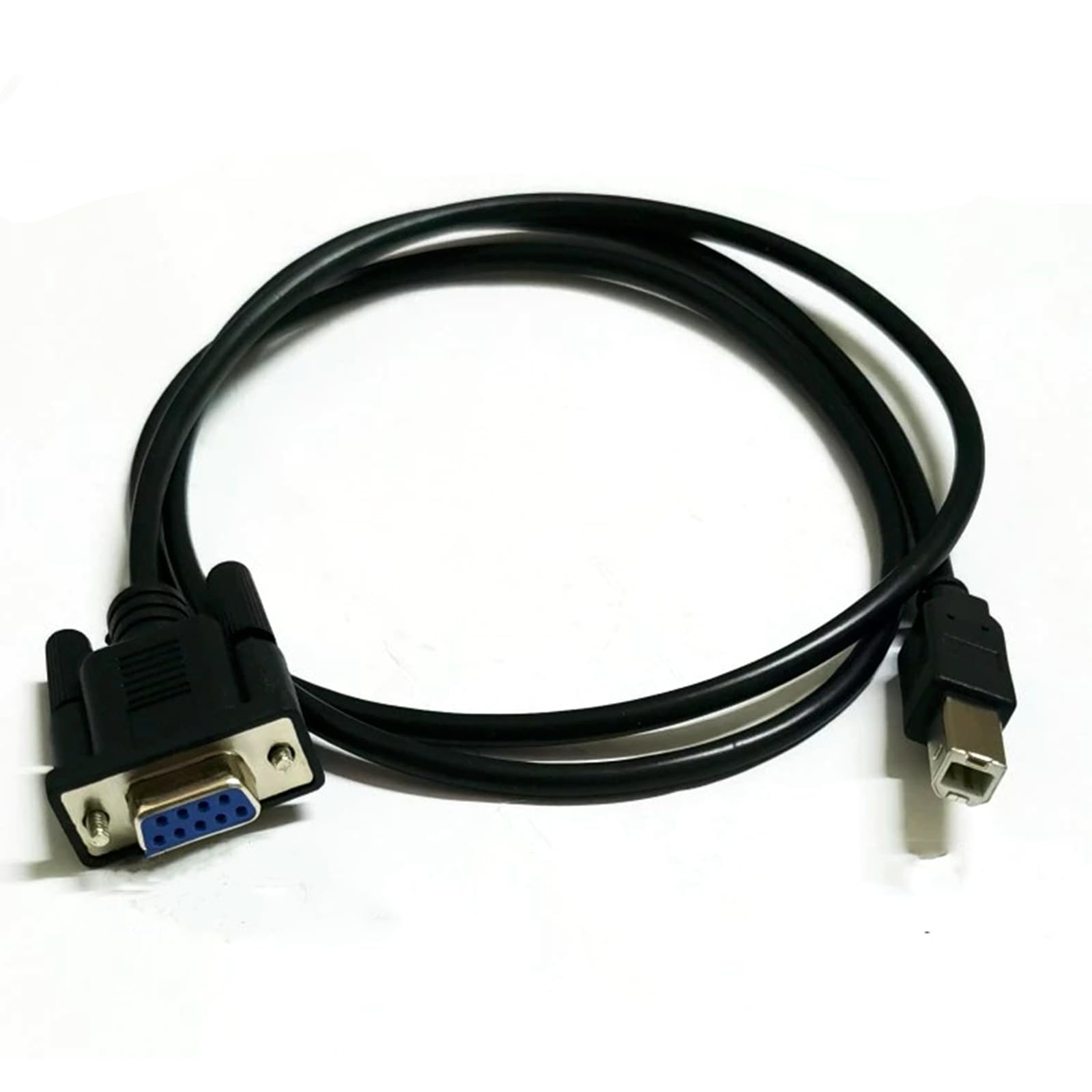 Câble adaptateur USB B Port d'impression mâle vers DB9 femelle RS232 Câble série DB9 vers USB type B Câble adaptateur d'imprimante de transmission de données 1,5 m