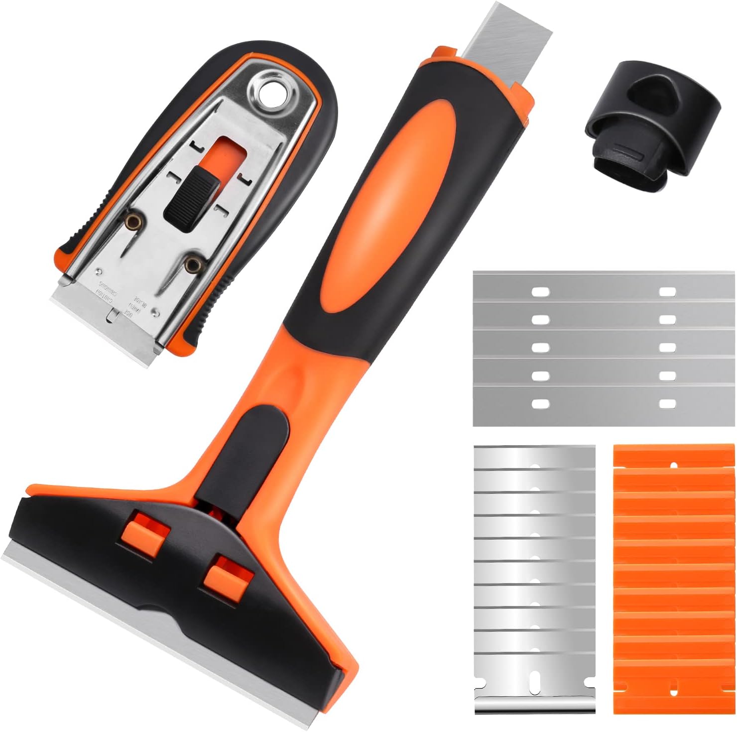 Fixm 2 Pieces Razor Blade Scraper with 25Piece Blades(10 plastic razor