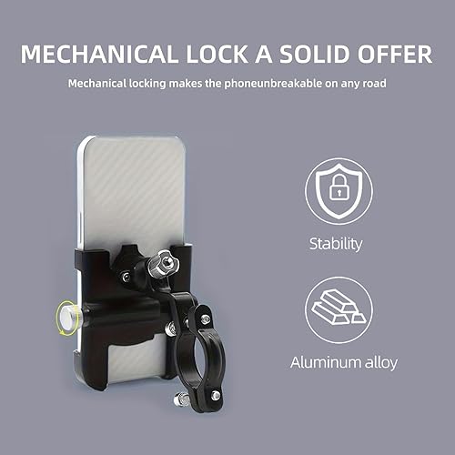 Miniatura 6 de ThinkRider El mejor soporte de montaje para teléfono MTB soporte de ciclismo antideslizante ajustable de aluminio giratorio de 360