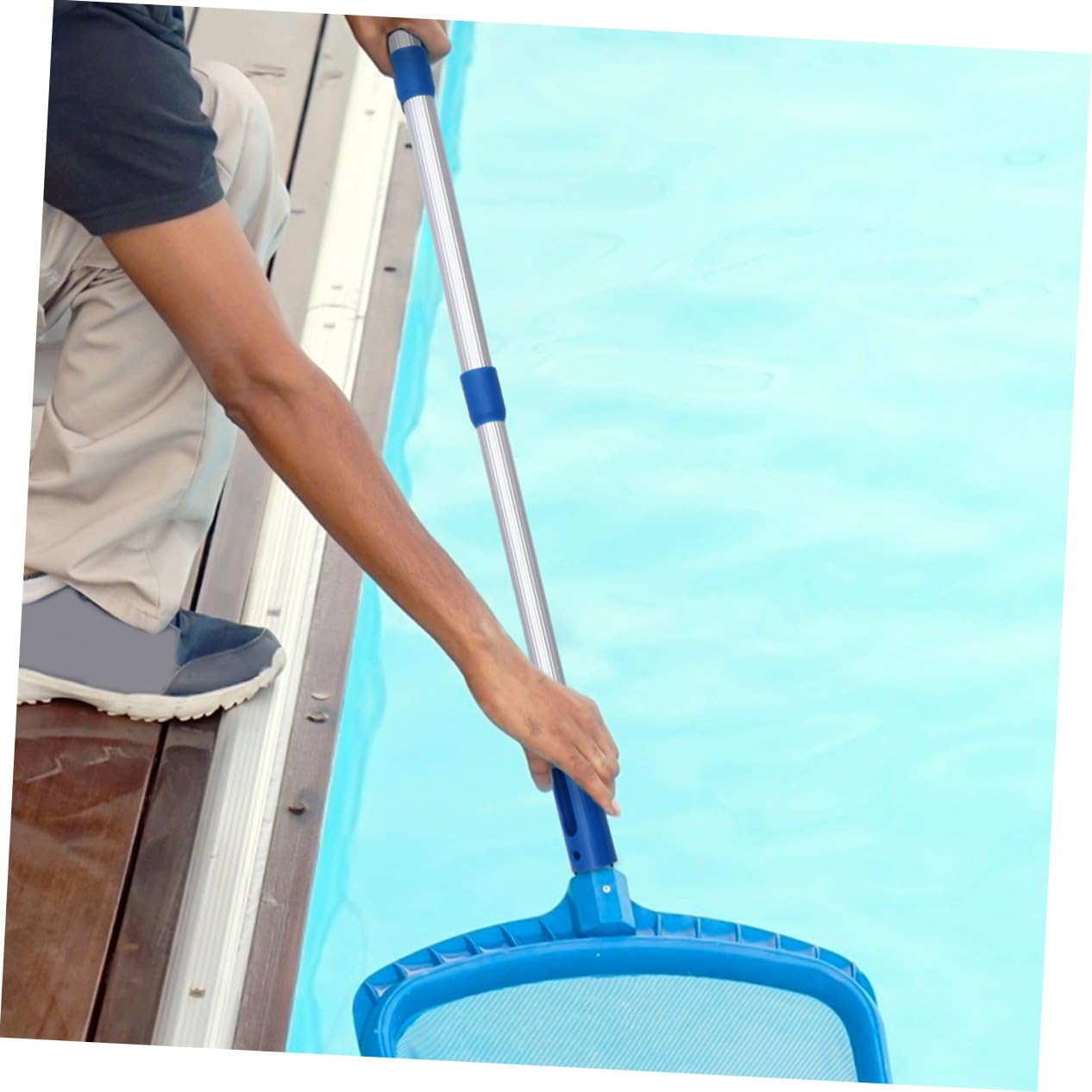 Artibetter 2piezas Pértiga Telescópica de Aluminio para Piscina Poste para Skimmer Varilla Extensible para Limpieza de Piscina