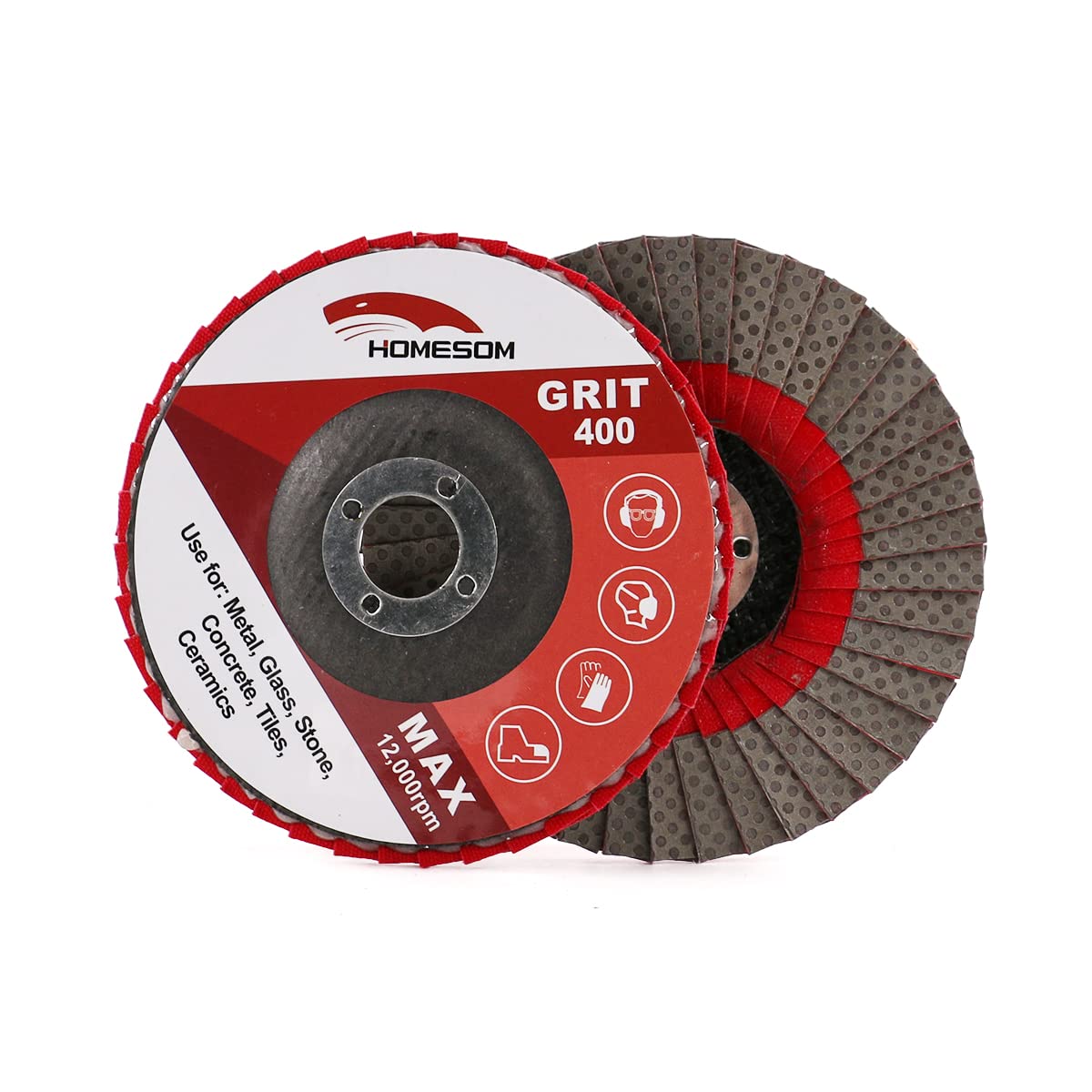 4 "disque de lambeau de meule diamantée, meuleuse d'angle 100mm disque de ponçage pierre métal plastique outil abrasif grain 400