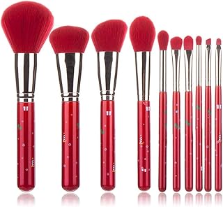 10pcs Navidad maquillaje pinceles conjunto br...
