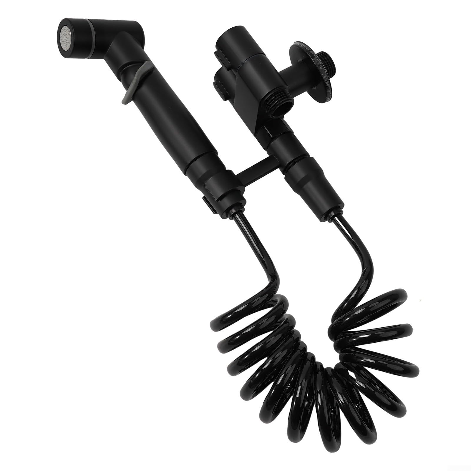 Kit douchette bidet noir mural avec douchette double mode pour nettoyage