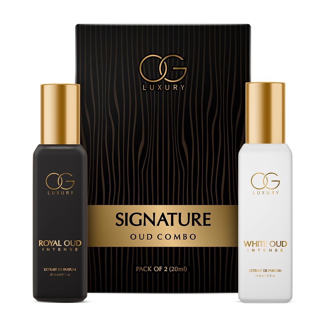Signature Oud Combo | Royal Oud & White Oud 21% Perfume Oil concentration Extrait De Parfum | Luxury Fragrances | Long lasting, Premium Perfume for Men | For All Occasions | Gift For Men, 40 ml, Pack of 2-image-29