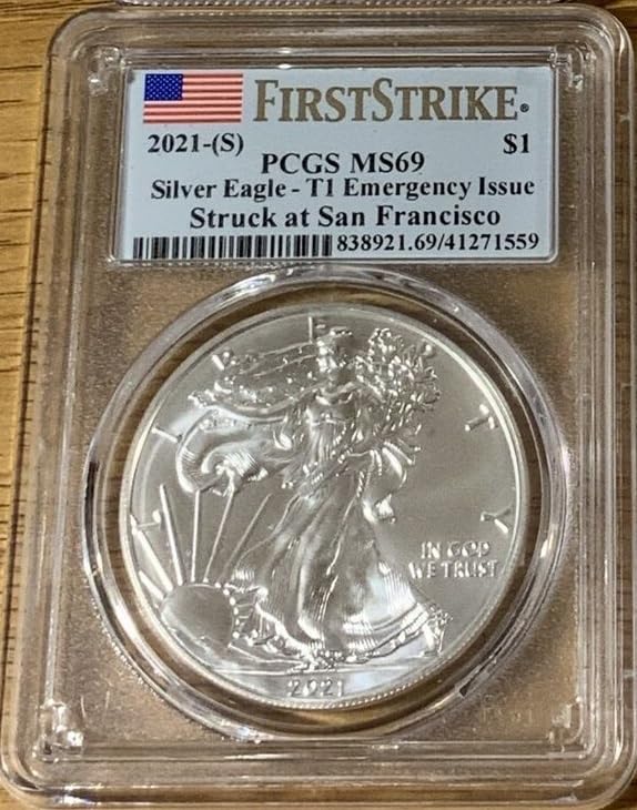 2021 -(S) AMERICAN SILVER EAGLE – T1 EMERGENCY ISSUE FIRST...