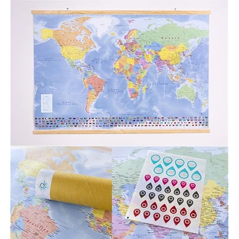 Carte murale GeoMetro 100x70 cm Cover