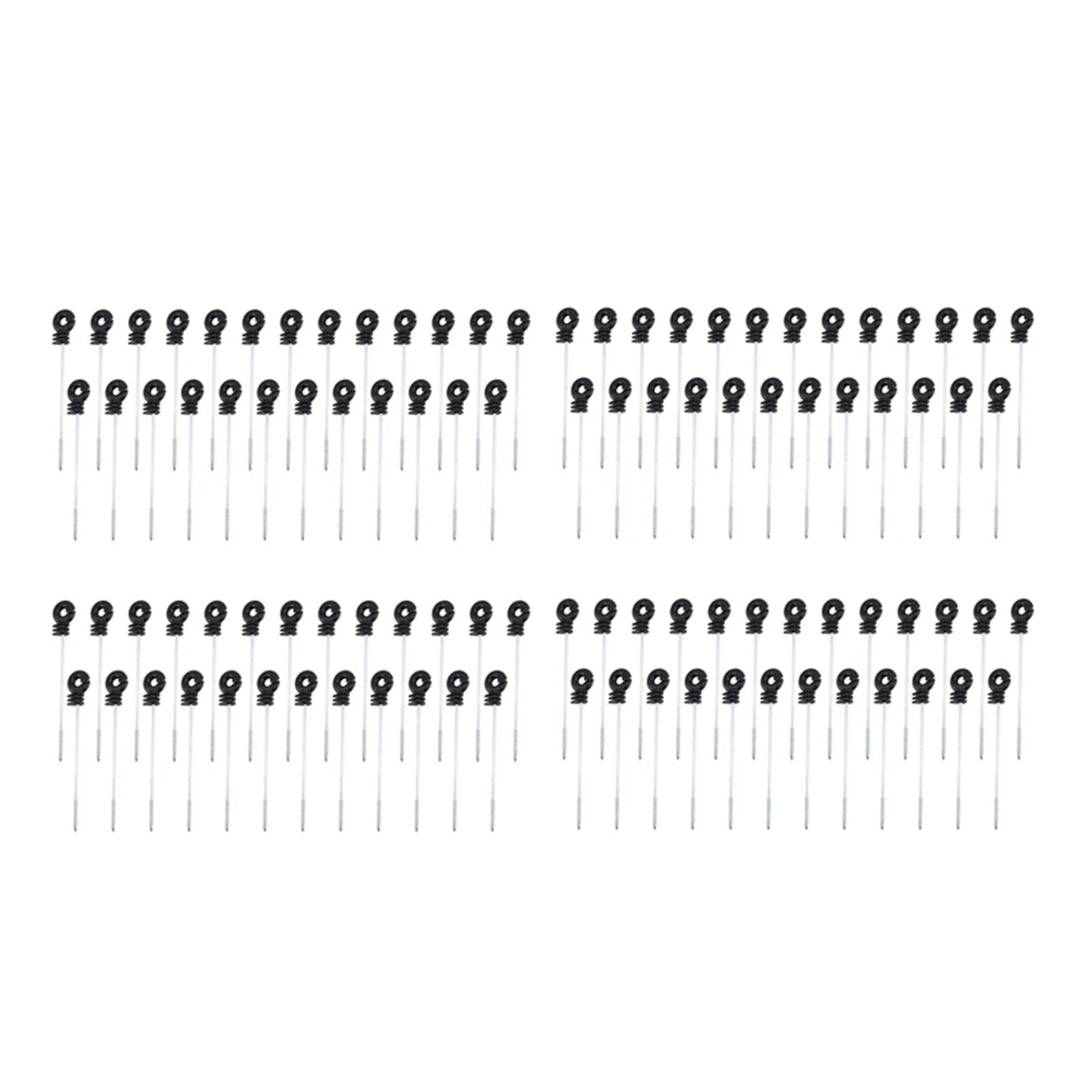 100 PCS Distanzisolatoren for Elektrozäune, Kunststoffringisolatoren mit Langstreckenschraube for Holzpfosten