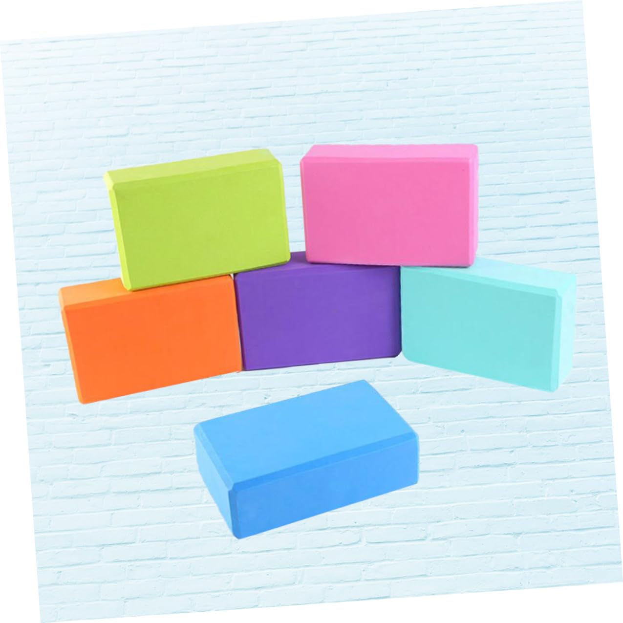 6 Pezzi Mattoncini Yoga in EVA ad Alta Densità Strumenti Ausiliari per Pratica Yoga Donna Materiale Resistente e Facile da Pulire Colori Casuali Colore Casuale