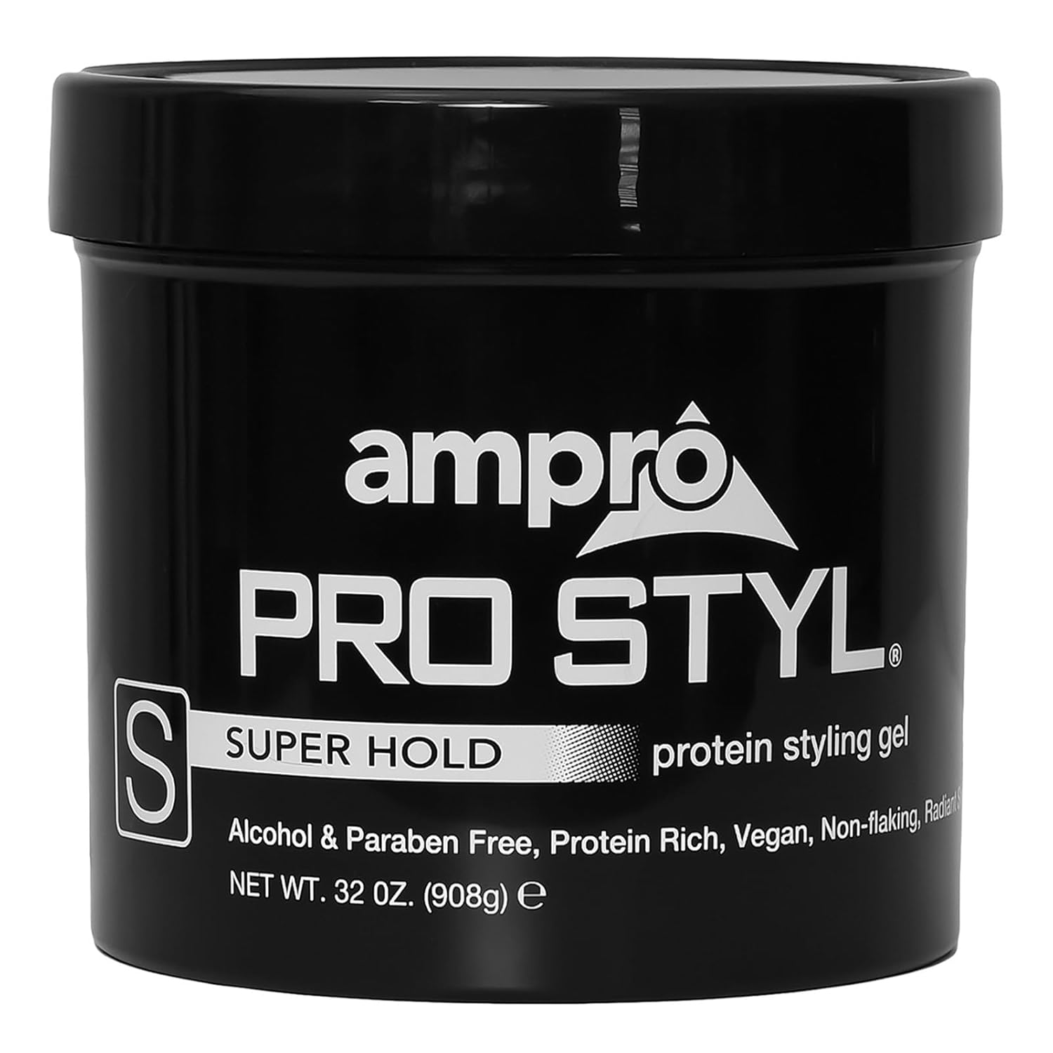 AmPro Pro Styl Styling Gel – Protects and Strengthens Your Strands – Non-Flaking, Alcohol Free, Vegan Formula – Flexible, Touchable Hold for All Hair Textures – Super Hold – 32 oz AmPro Pro Styl Styling Gel – Protects and Strengthens Your Strands – Non-Flaking, Alcohol Free, Vegan Formula – Flexible, Touchable Hold for All Hair Textures – Super Hold – 32 oz