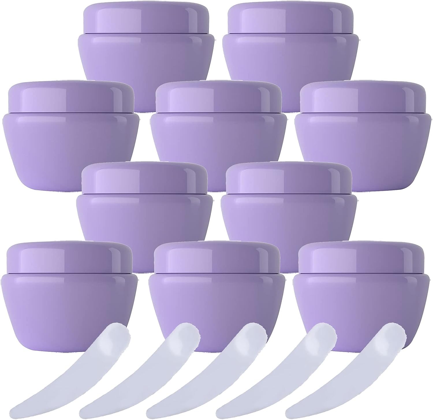 FLYIODFCXV cosmetic jar, Pack of 20,Plastic Cream Jars Cosmetic Pots, Mushroom Shape Containers Storage Pot for Travel(Purple,1.7 Ounces)