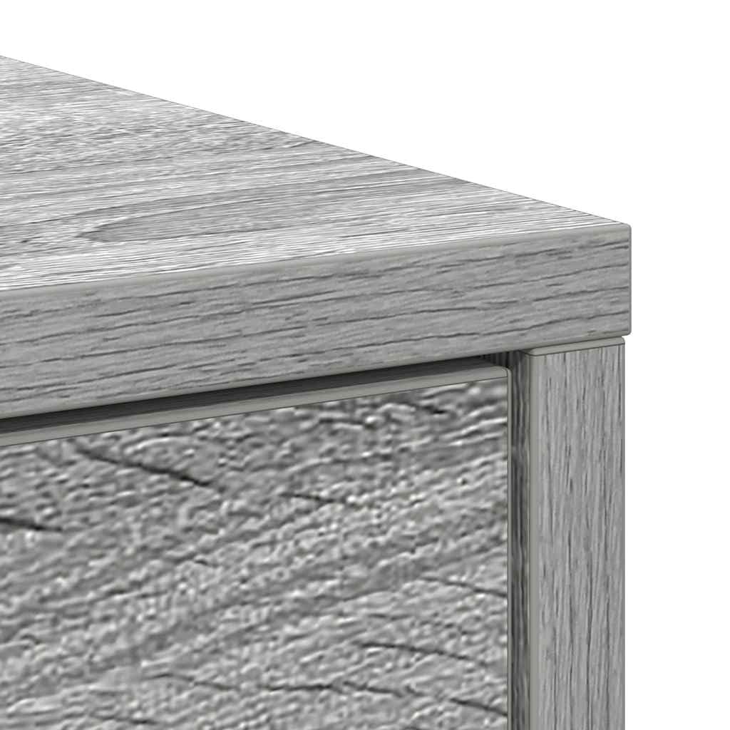 Credenza grigio Sonoma, 80 x 34 x 76 cm, in legno