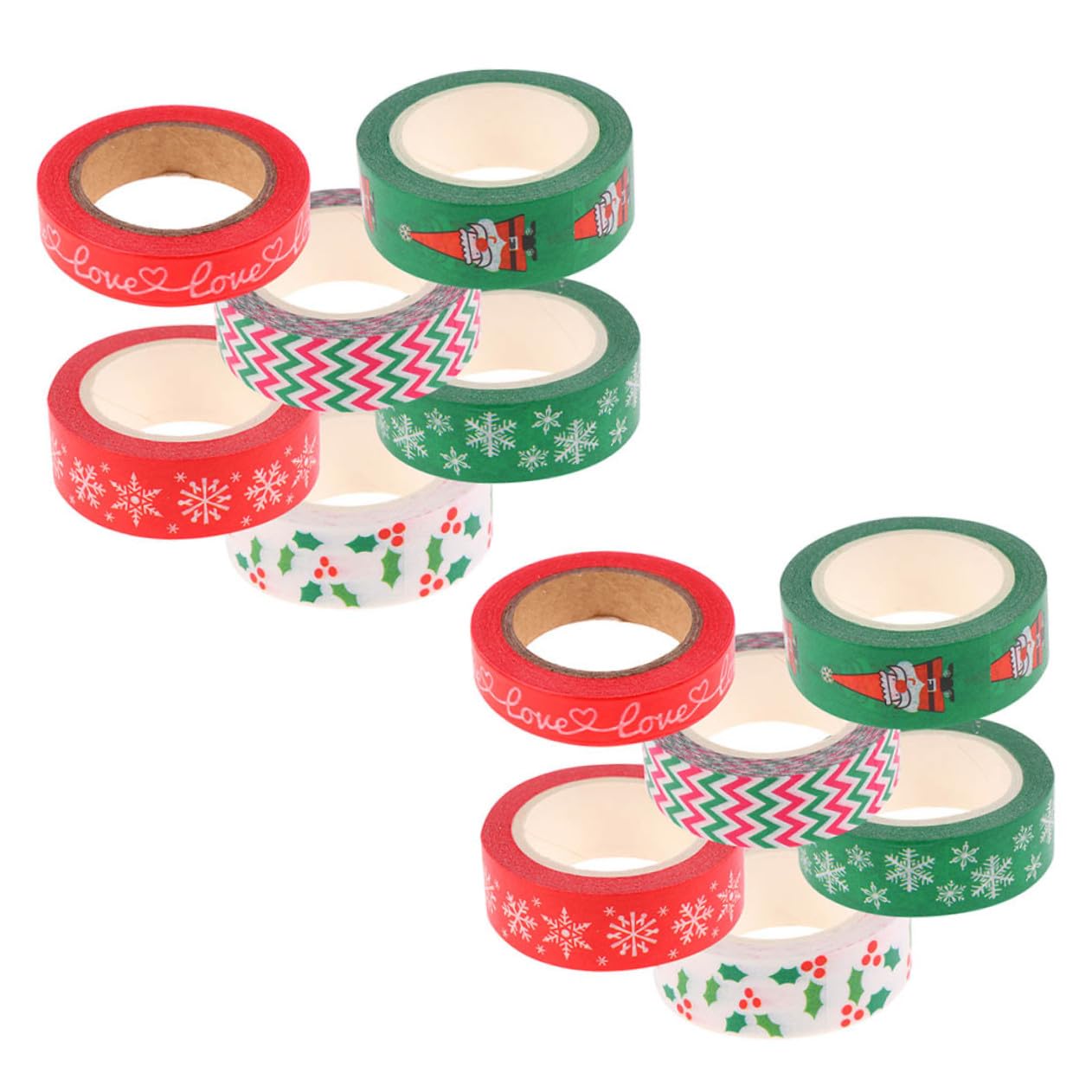 Angoily 24 Rollen Weihnachts Washi Tape mit Bunten Mustern Vielseitig für DIY Geschenkverpackungen Scrapbooking Planer und Kreative Dekoration Handlich und Vielfältig Einsetzbar