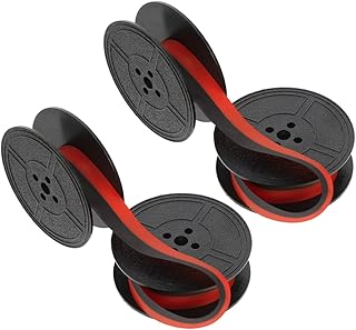 Obuyke 2 Conjuntos De Fita Para Máquina De Escrever Fita De Tinta Vermelha Preta Fita De Seda Vintage Máquinas De Escrever Acessórios Para Máquinas De Escrever Carretel Calculadora