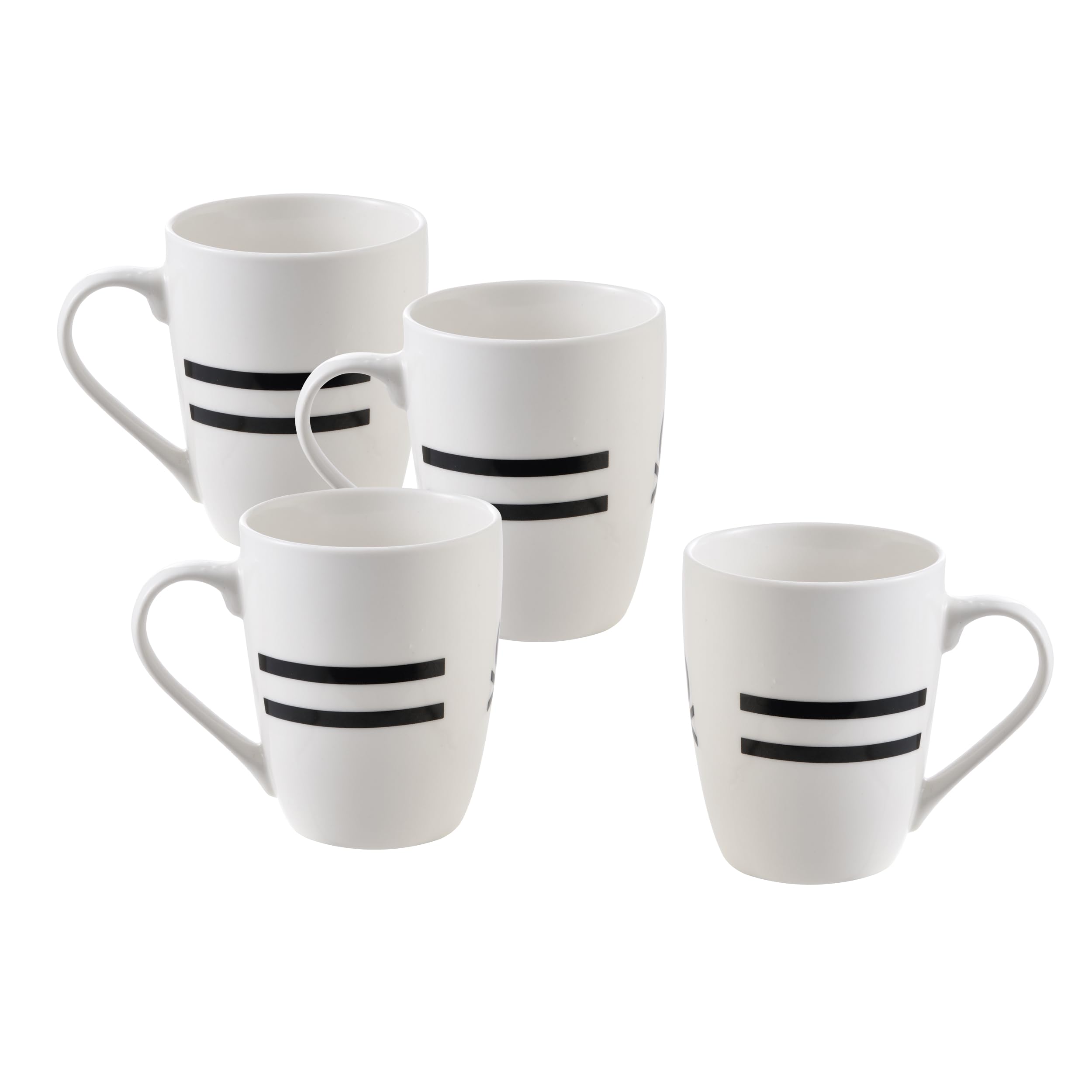 United Colors Of Benetton - Set Di 4 Tazze In Ceramica Da 360 Ml, Colore Verde, Design Moderno E Pratico Per La Casa - 2