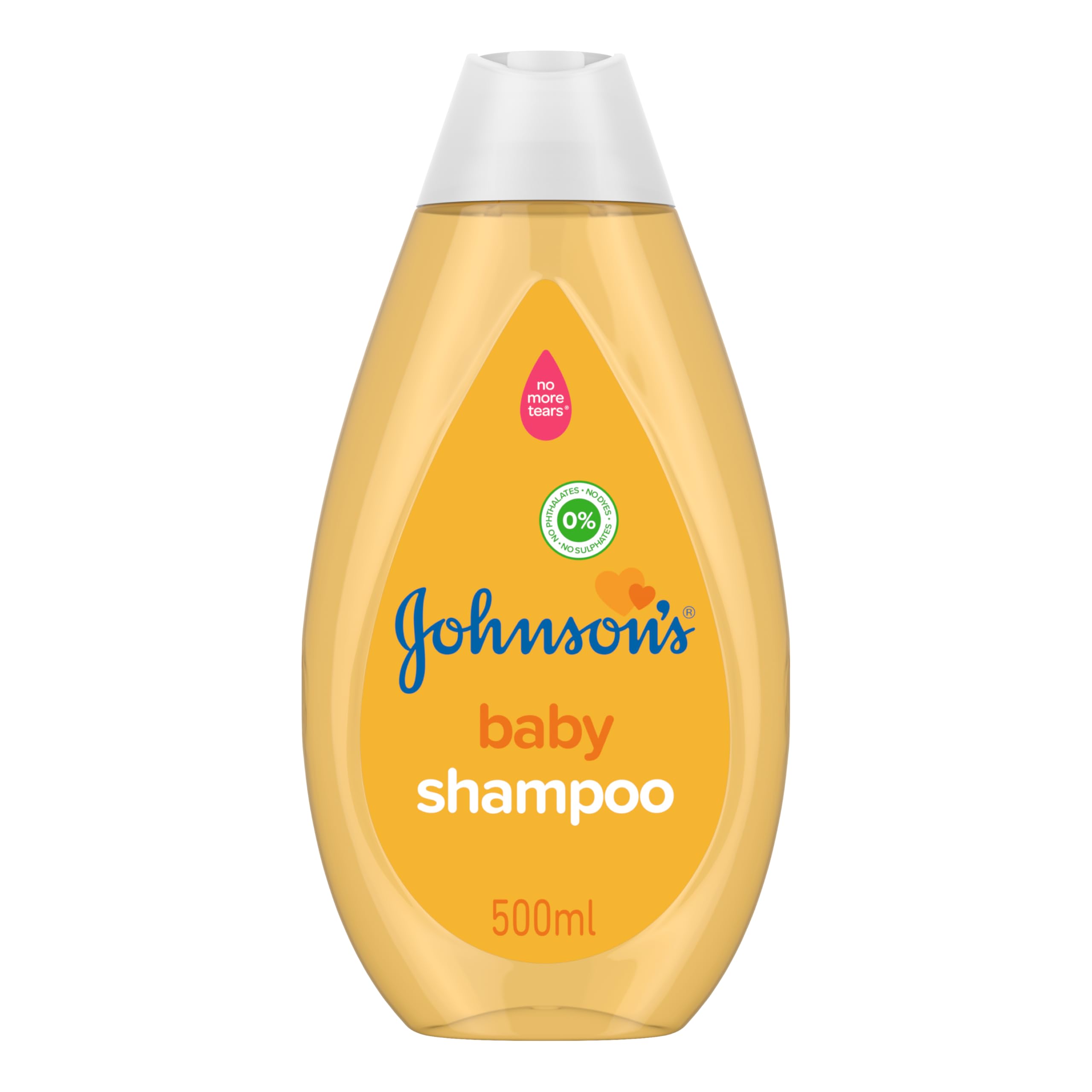 Johnson's Baby – Shampoing (500 mL) – Ne pique pas les yeux – 94% d’ingrédients d’origine naturelle – Pour des cheveux et un cuir chevelu qui semblent plus sains