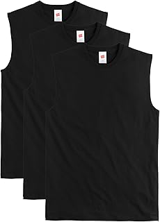 Men's Essentials Midweight T Pack, Cotton Muscle Tank...