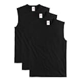 Men's Essentials Midweight T Pack, Cotton Muscle Tank Shirts, 3-Pack
