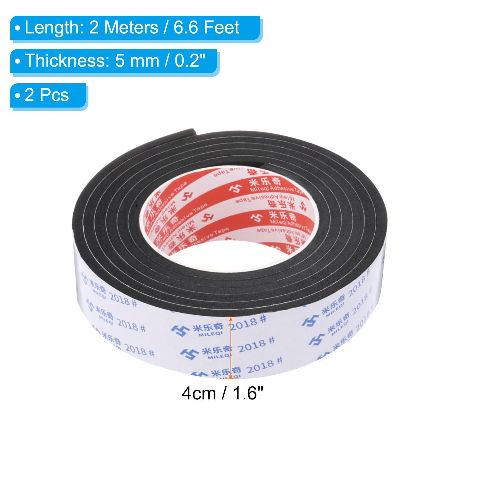 PATIKIL 2m/6.6ft Sealing Foam Tape - Image 2