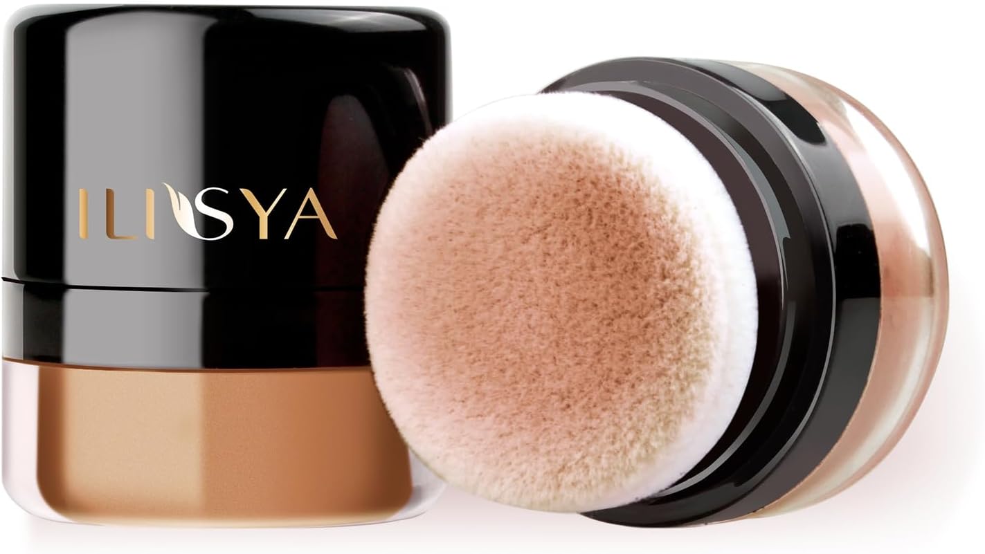 Face Blush Powder Makeup Soft Mushroom Blush for Cheeks Long Lasting Makeup Powder Highlight - Matte Finish (Bronze Gingko)