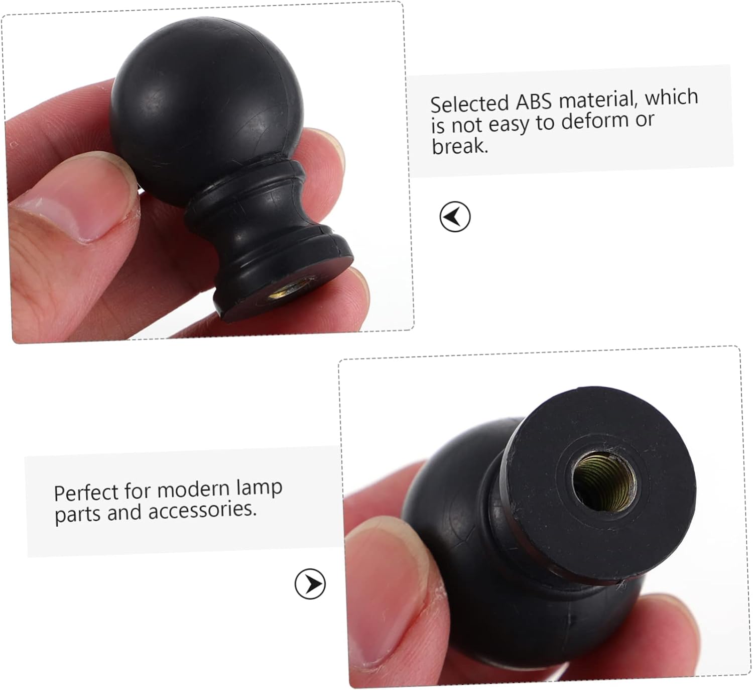10PCS Ball Lamp Finials Lighting Accessories for Floor and Table Lamps Modern Decor Caps