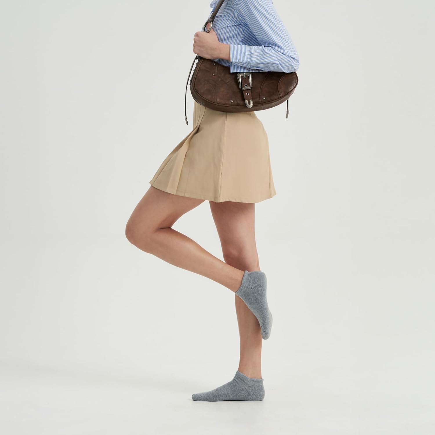 MONFOOT Men's/Women's 5-10 Pairs Athletic Cushion Running Performance Heel Tab Ankle Socks, Multipack - Image 2