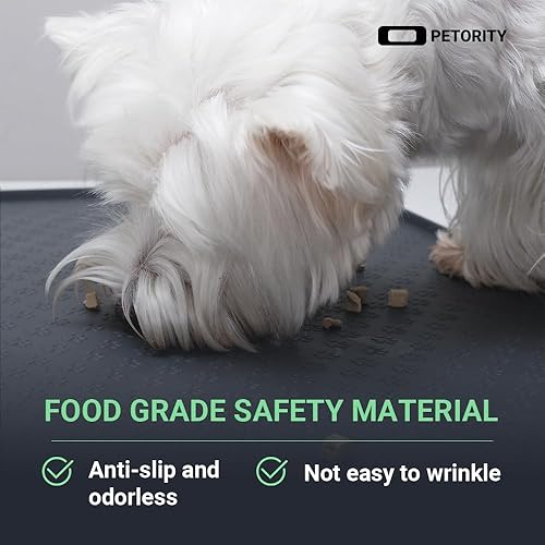 Miniatura 4 de Tapete de arena para gatos, pequeño de 16 x 24 pulgadas, de silicona de grado alimenticio, para atrapar la arena, impermeable, antideslizante, fácil