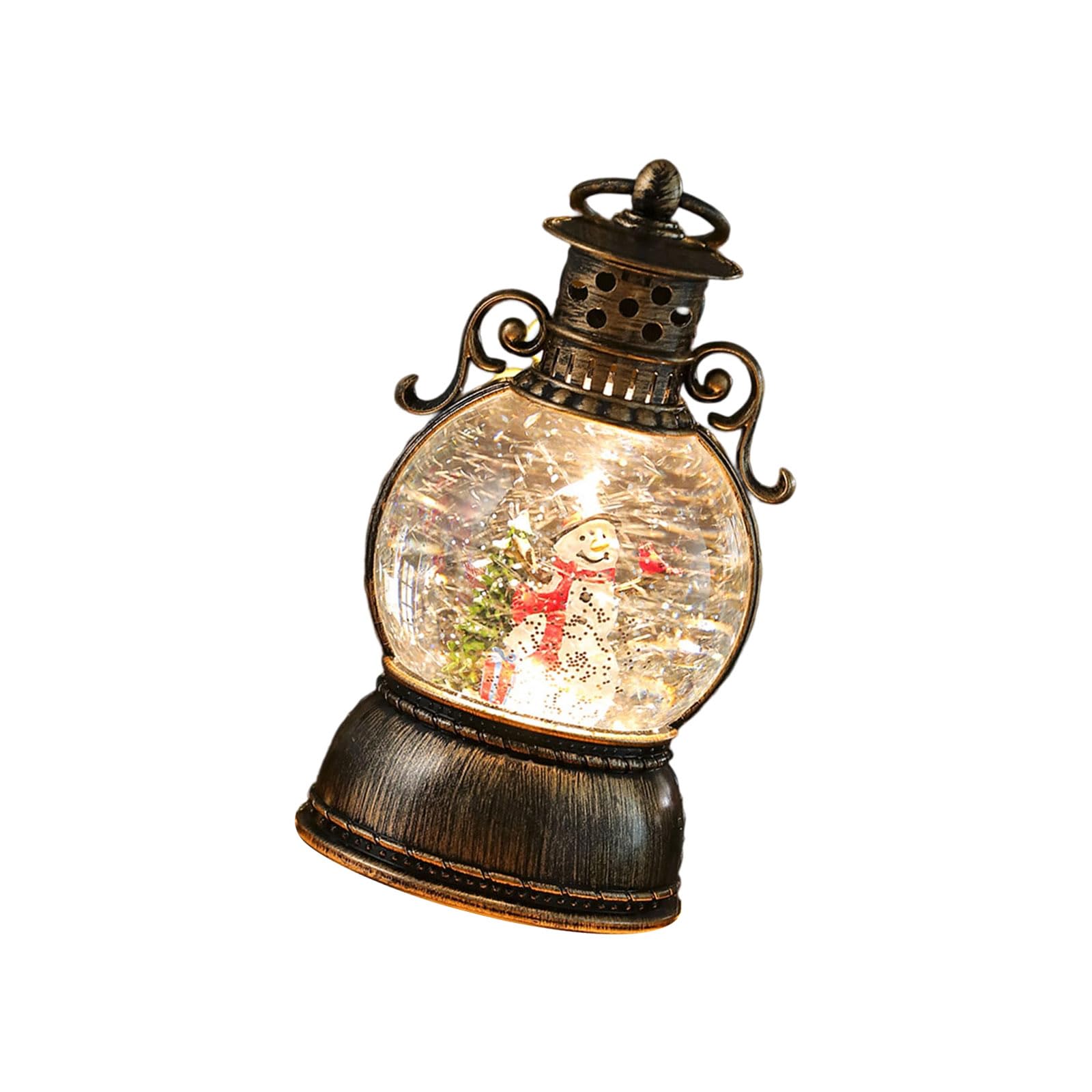 Elnwnnkc B Christmas Resin Ornament With Music Snowfalls Effect And Led Light Festival Santa Decoration For Home Party Multicolor Christmas Home Tabletop