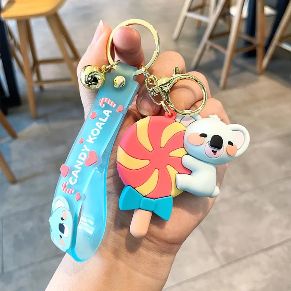 Penny Wise® Cute Baby Candy Koala 3D Keychain | Keyring & Quirky Bag Charm | Hard Silicone,Unbrekable | Travel Essential | Kids Friendly | Comes With Strap & Bag Hook | Single Piece. (Lollipop) (B0D8TDLG12) Amazon Price History, Amazon Price Tracker