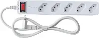 Filtro de Linha iCLAMPER Energia 5 com Proteção contra Surtos Elétricos(DPS) LCF 5 Tomadas, 3 Pinos, 10 Amperes para PC, Notebook, Monitor, Impressora, PS5, Alexa e etc, Bivolt, Cabo de 1m Branco