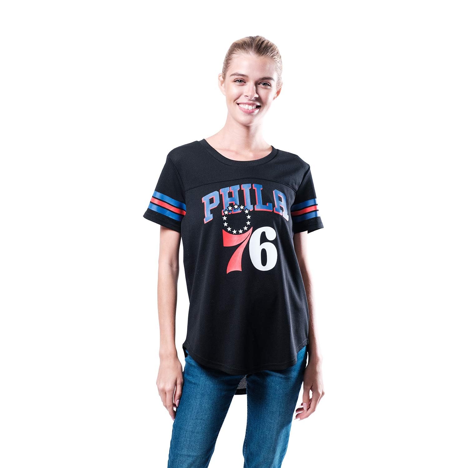 Ultra Game Women's NBA Official Super Soft Mesh Jersey T-Shirt