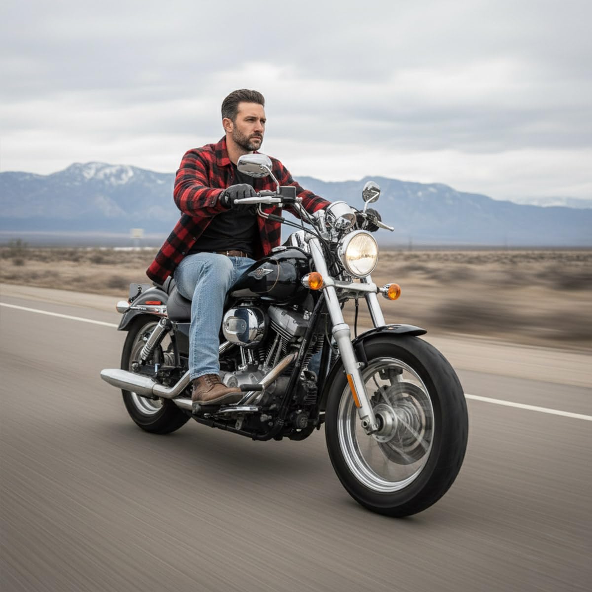 Milwaukee Leather MDM5002 - Pantalones de Mezclilla Blindados Azules para Motociclista, Reforzados con Fibras de aramida, 42