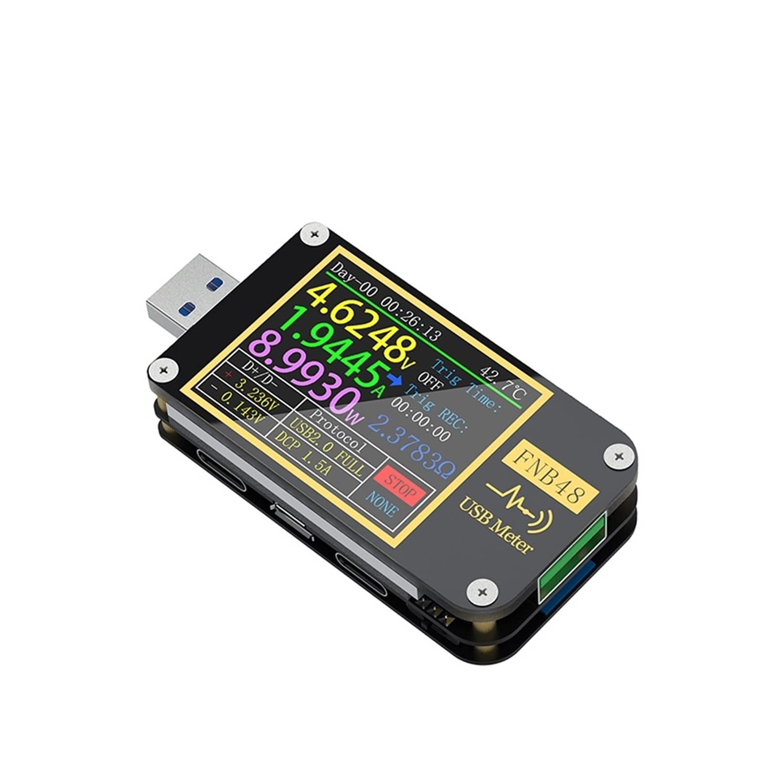 USB Tester-Voltmeter-Amperometerstrom-Voltmeter Qc4 + pd3.0 2.0 pps Fast Charging Protocol-Kapazitätstest(Without Bluetooth)