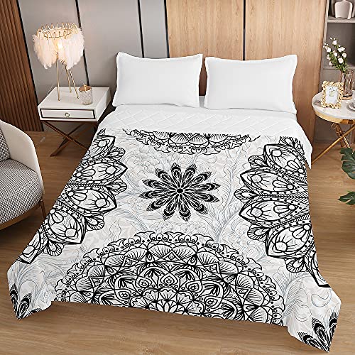 Colcha bouti ligera y suave con estampado 3D mandala para dormitorio 3