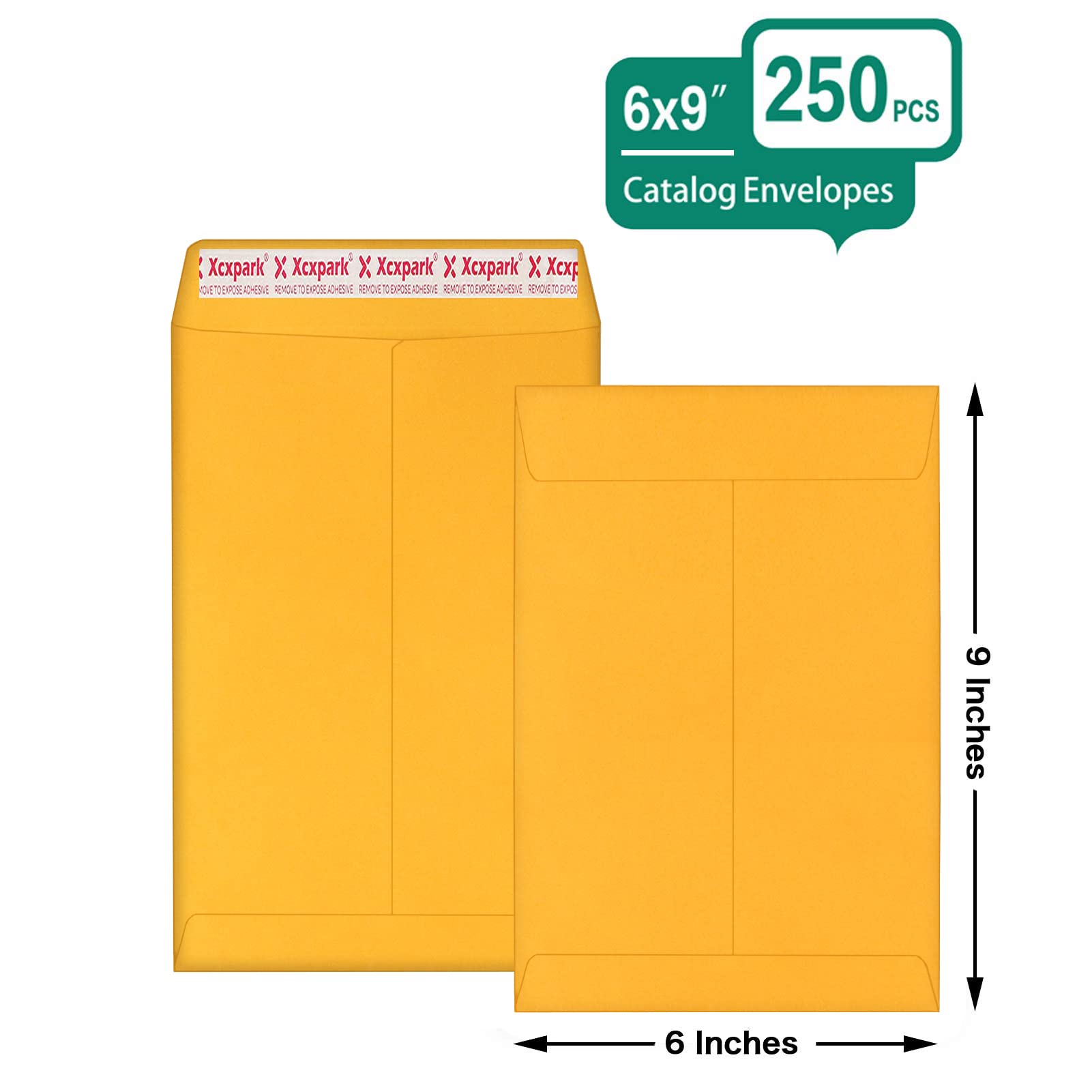 Xxcxpark Sobres de seguridad autoadhesivos de 6 x 9 pulgadas, 250 sobres pequeños de papel kraft marrón para cartas, correo, almacenamiento y organización (marrón)
