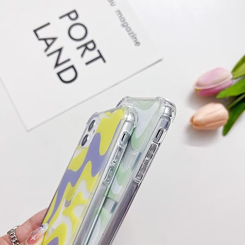Miniatura 5 de Ginkgonut Funda compatible con iPhone 15 Pro, diseño ondulado simple y simple para mujeres y niñas, funda de TPU suave + protección de policarbonato