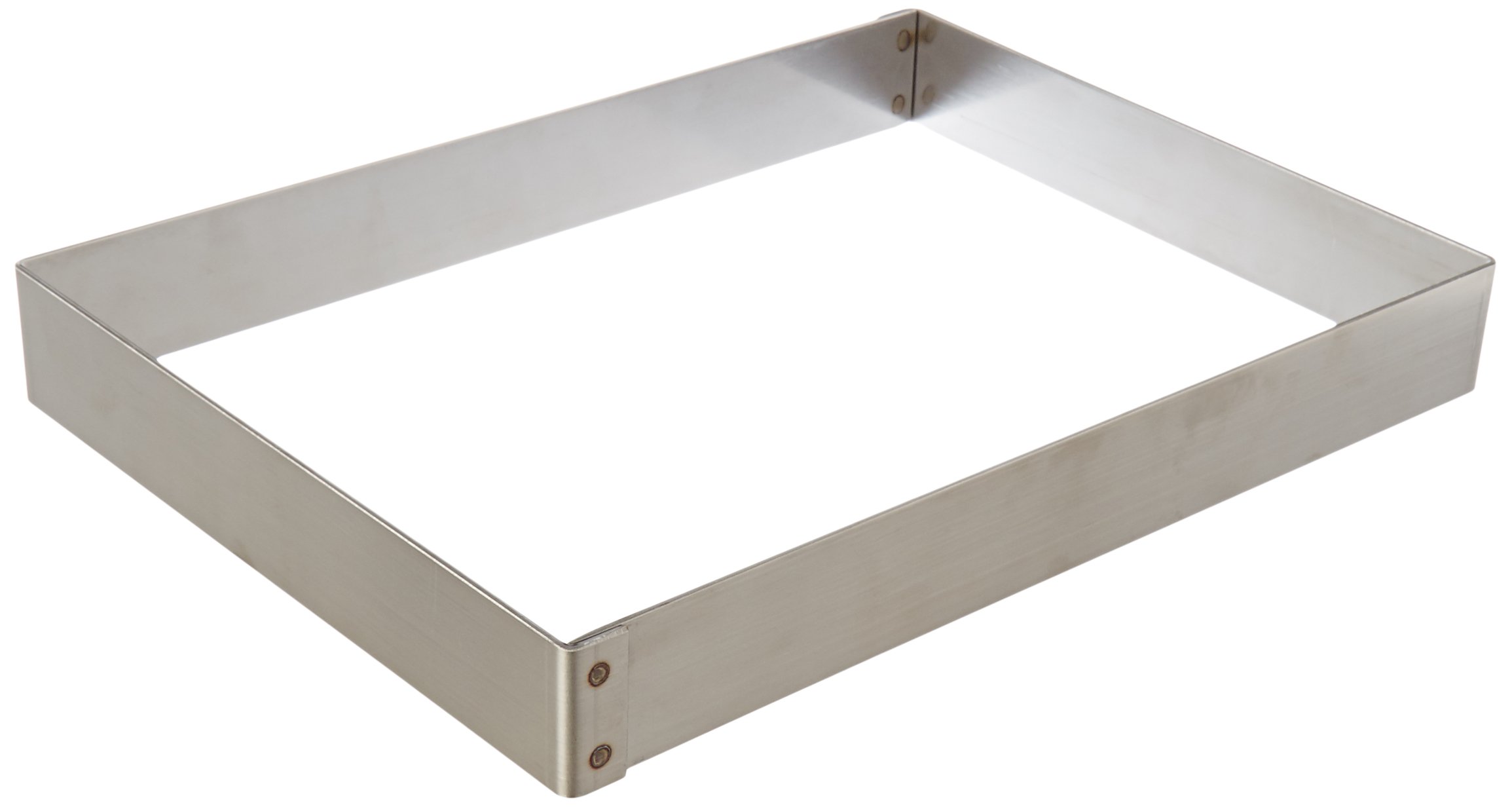 DE BUYER -3015.36 -cadre a entremets inox 36x26x4.5 & 8161.40 -plaque patissiere choc alu. 40x30cm