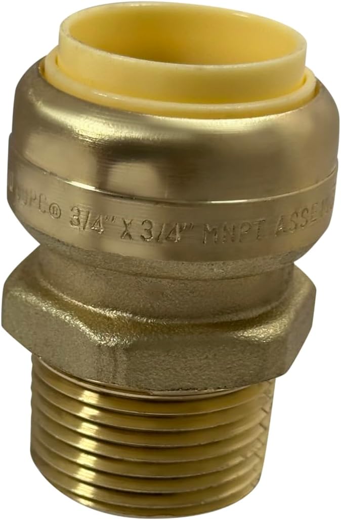 10 Pcs. 3/4" Push Fit Male Adapter, Brass