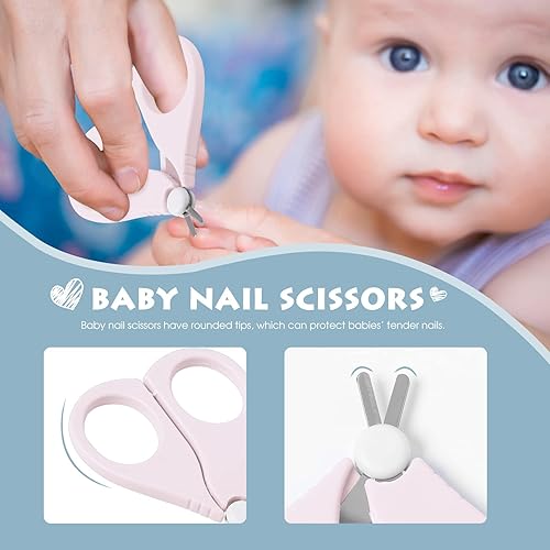 Miniatura 3 de Juego de cortaúñas para bebé con bonito estuche, kit de lima de uñas y uñas de los pies para manicura y pedicura para recién nacidos, regalo de aseo