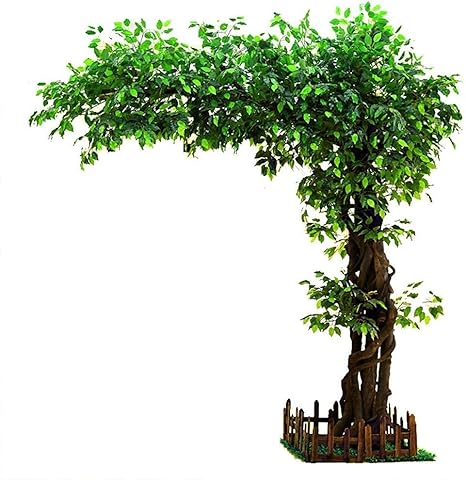 Amazon 造花人工木ビッグバニヤンツリー大植物インテリアツリーリビングルーム緑の植物シミュレーションモデリング偽物の木人工 色 緑 家の装飾 造花 オンライン通販
