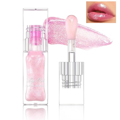 Dulele Aceite de labios que cambia de color mágico, aceite hidratante para brillo labial, lápiz labial líquido de brillo voluminoso, brillo labial