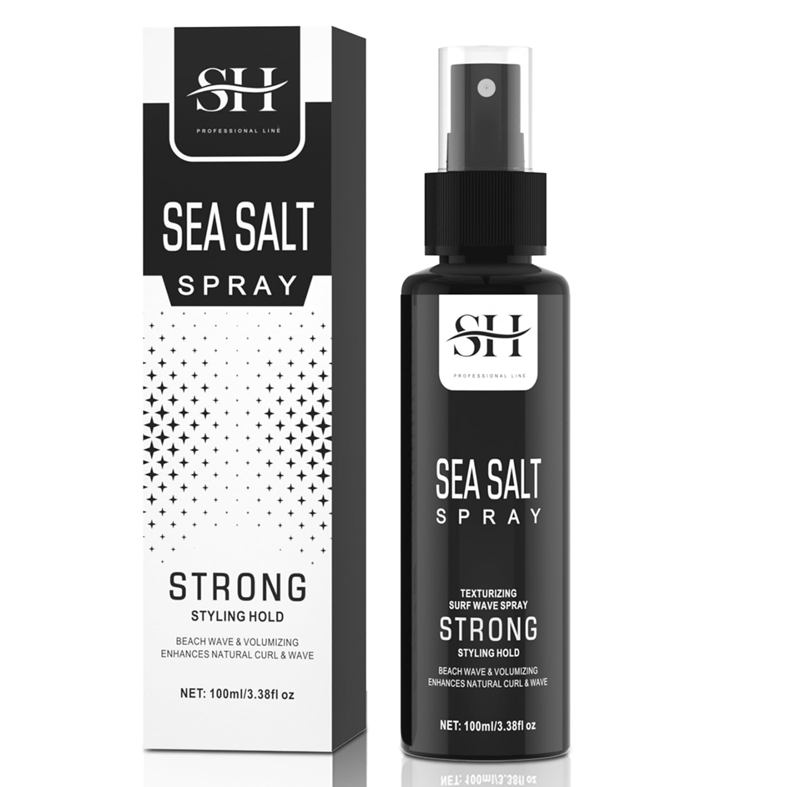 KASTWAVE Sea Salt Spray for Men, Hair Texturizing Spray with Kelp, Organic Ingredients, Textured Beach Waves & Volume, Strong Hold, 100ml