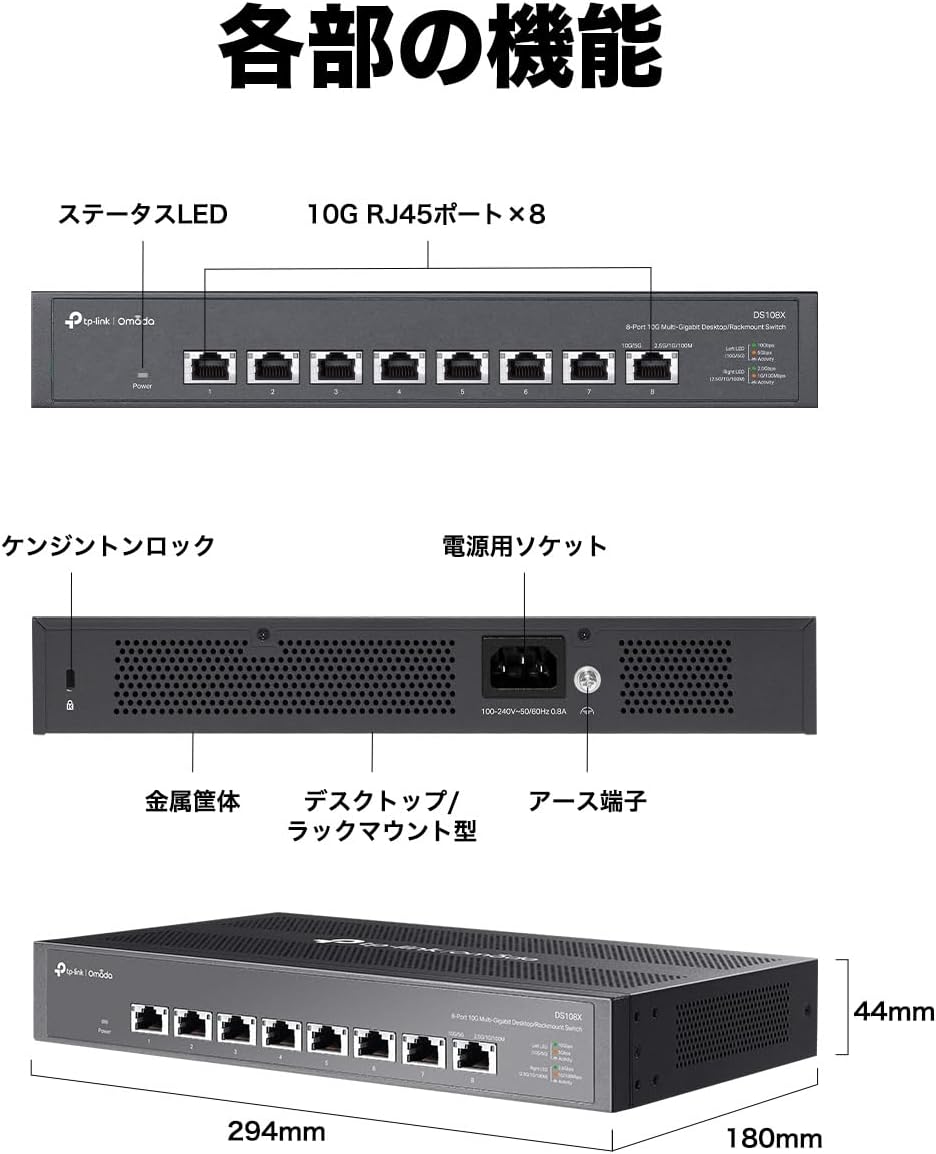 TP-Link DS108X Front Panel