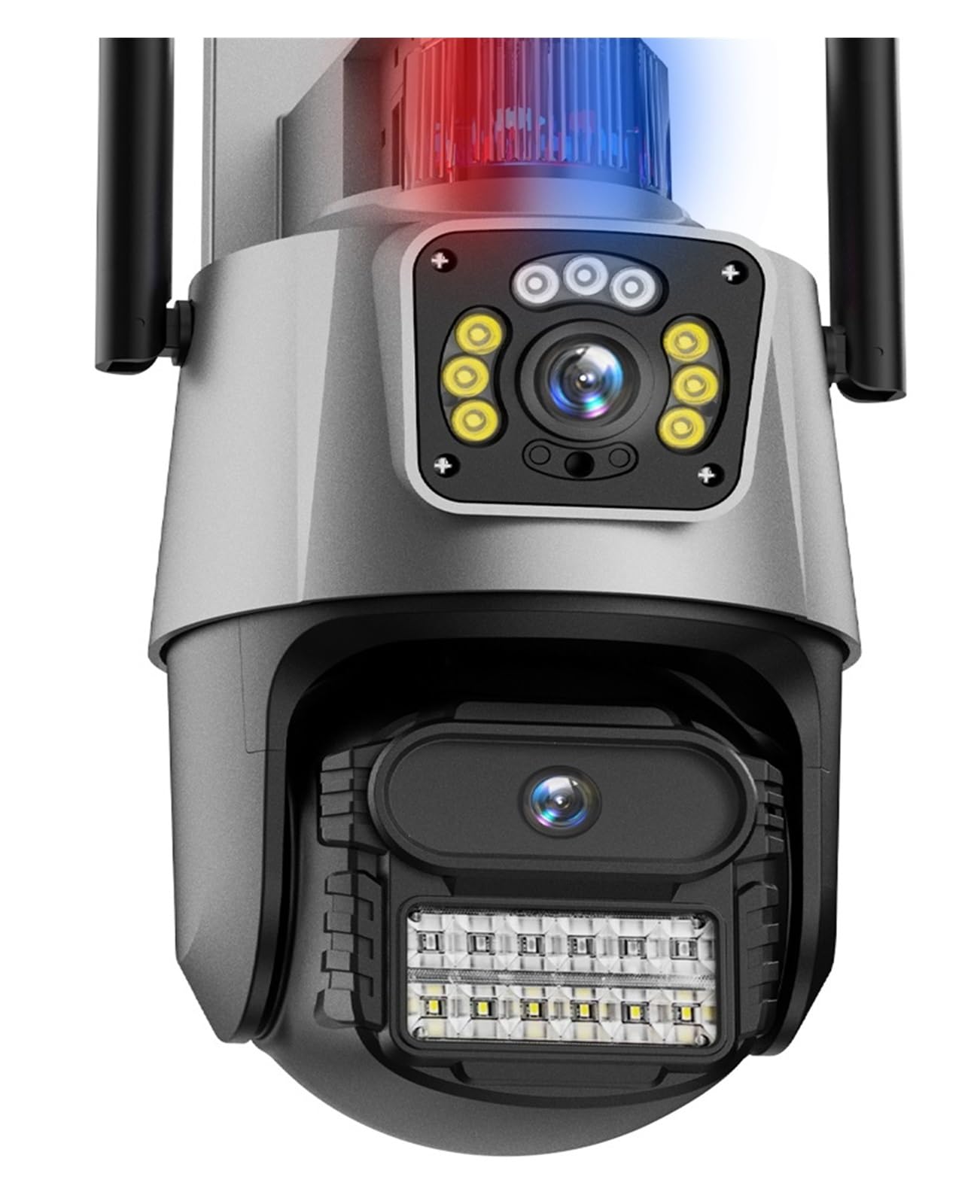 CVFRDD 8MP 4K HD IP Camera Outdoor Dual Lens PTZ Camera 4MP Auto Tracking Video Surveillance Alarm(4MP Add 64G Card)