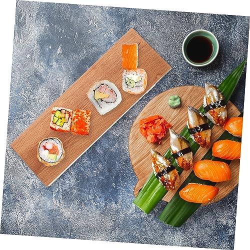 Bandeja de madera para sushi, cuadrada y ligera miniatura 3